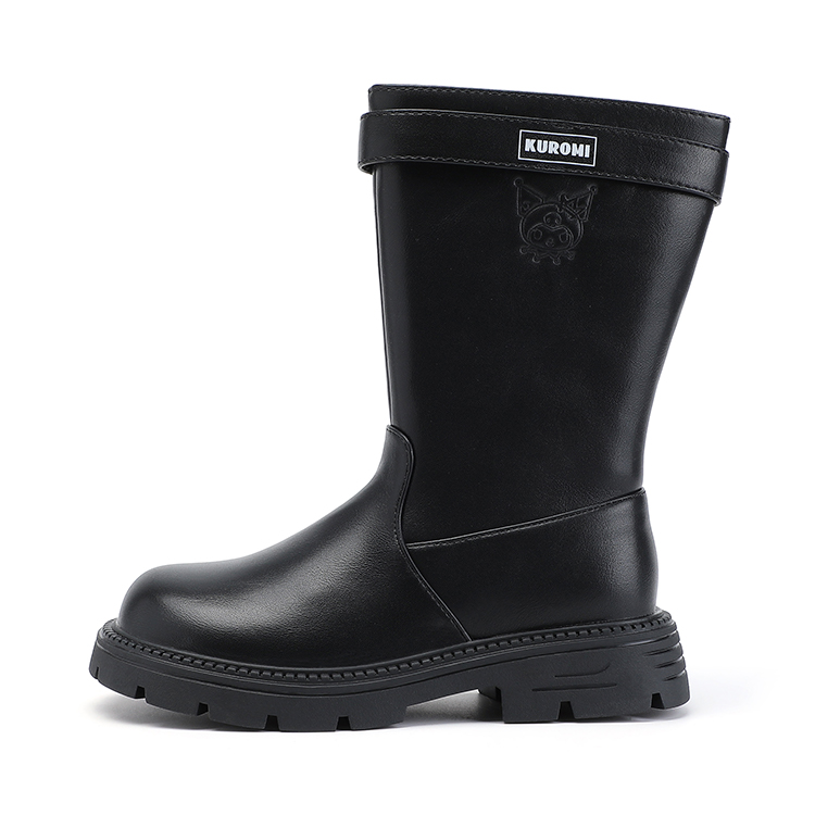 Kulomi амортизирующие, устойчивые к истиранию, waterproof, увеличивающие рост, утепленные высокие детские кожаные ботинки Sanrio, бежевый — фото 4