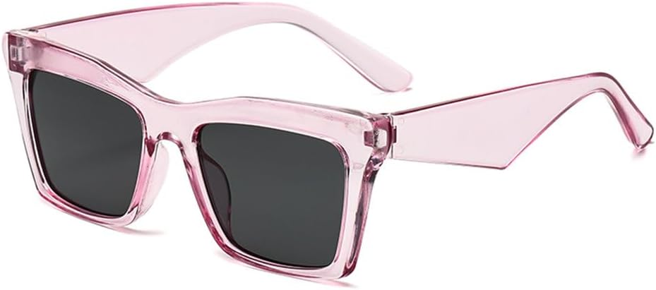 

Винтажные модные классические солнцезащитные очки 2027 года для женщин, защита от УФ-излучения UV400, панк-очки, мужские солнцезащитные очки для женщин MTZJH, Clear Pink