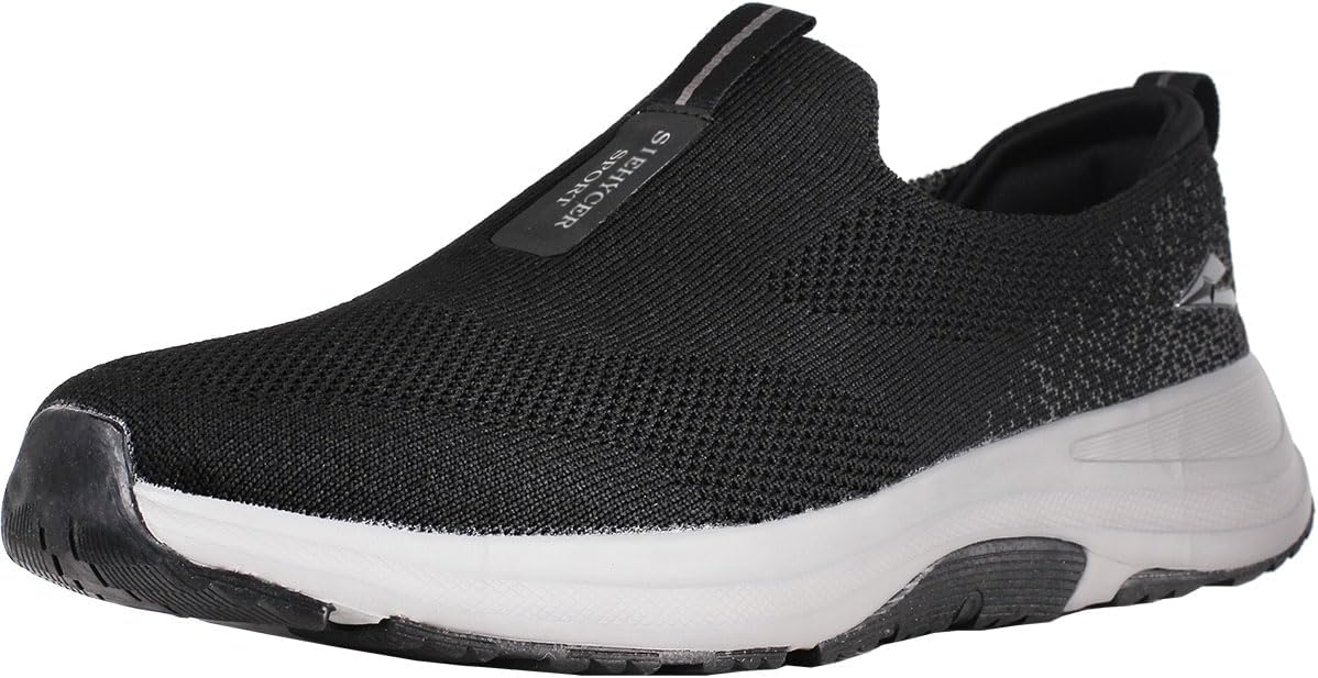 

Мужские кроссовки без шнурков для повседневной ходьбы, работы, занятий в спортзале, вождения и активного отдыха, удобные, легкие и дышащие Zpllsbratos, черный