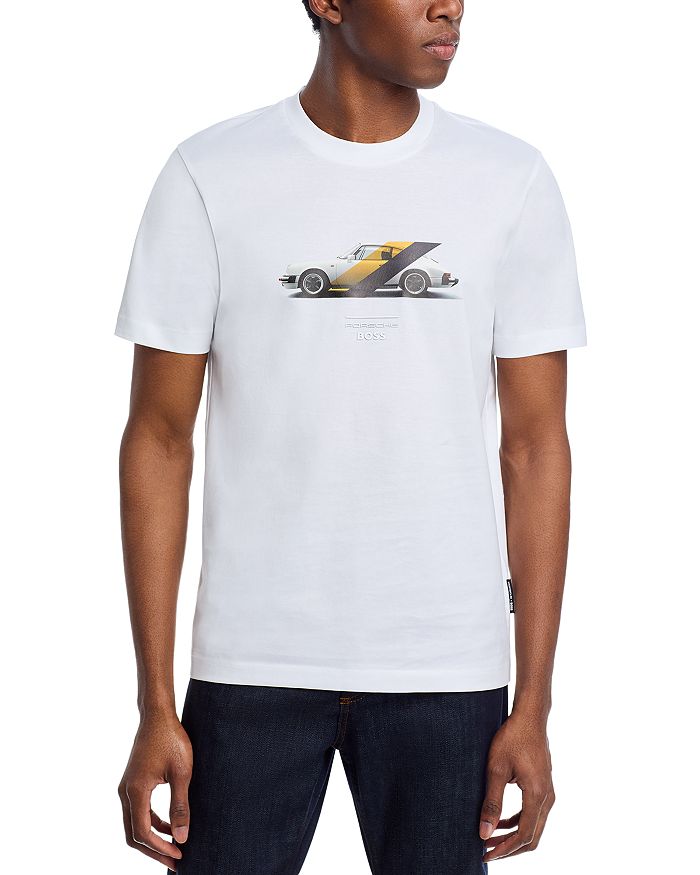 

Футболка с графическим принтом x Porsche C-Thompson Crewneck BOSS, белый