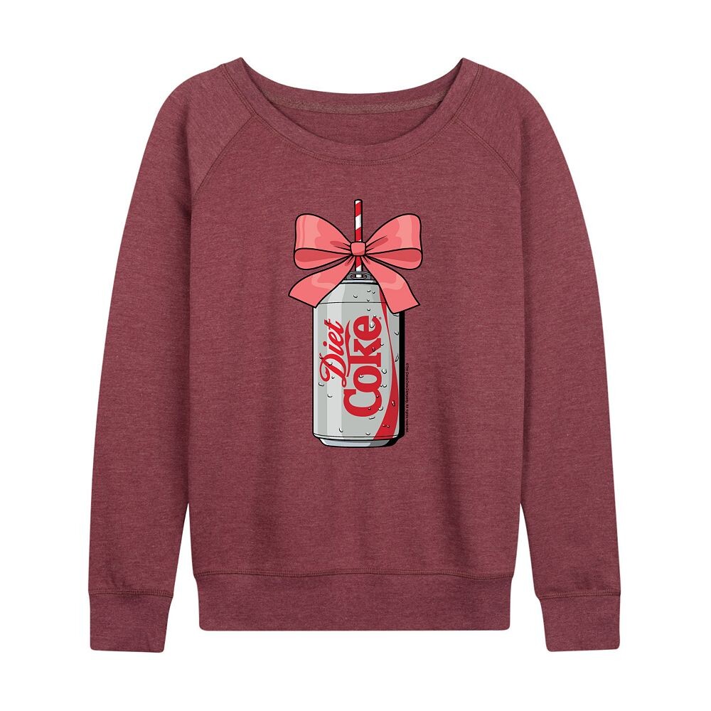 

Легкий свитшот из френч-терри для женщин Diet Coke Can Bow Bow Licensed Character, цвет Heather Dark Red