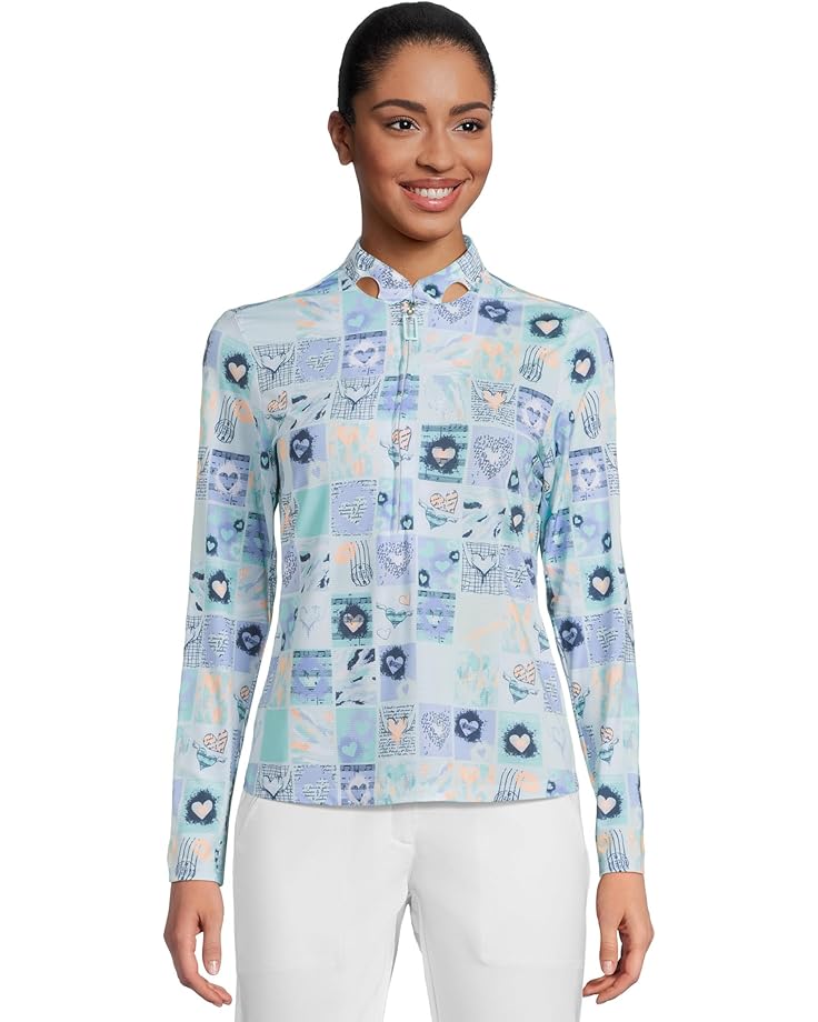 

Топ Jamie Sadock Sunsense Hearts Print Long, цвет Baby