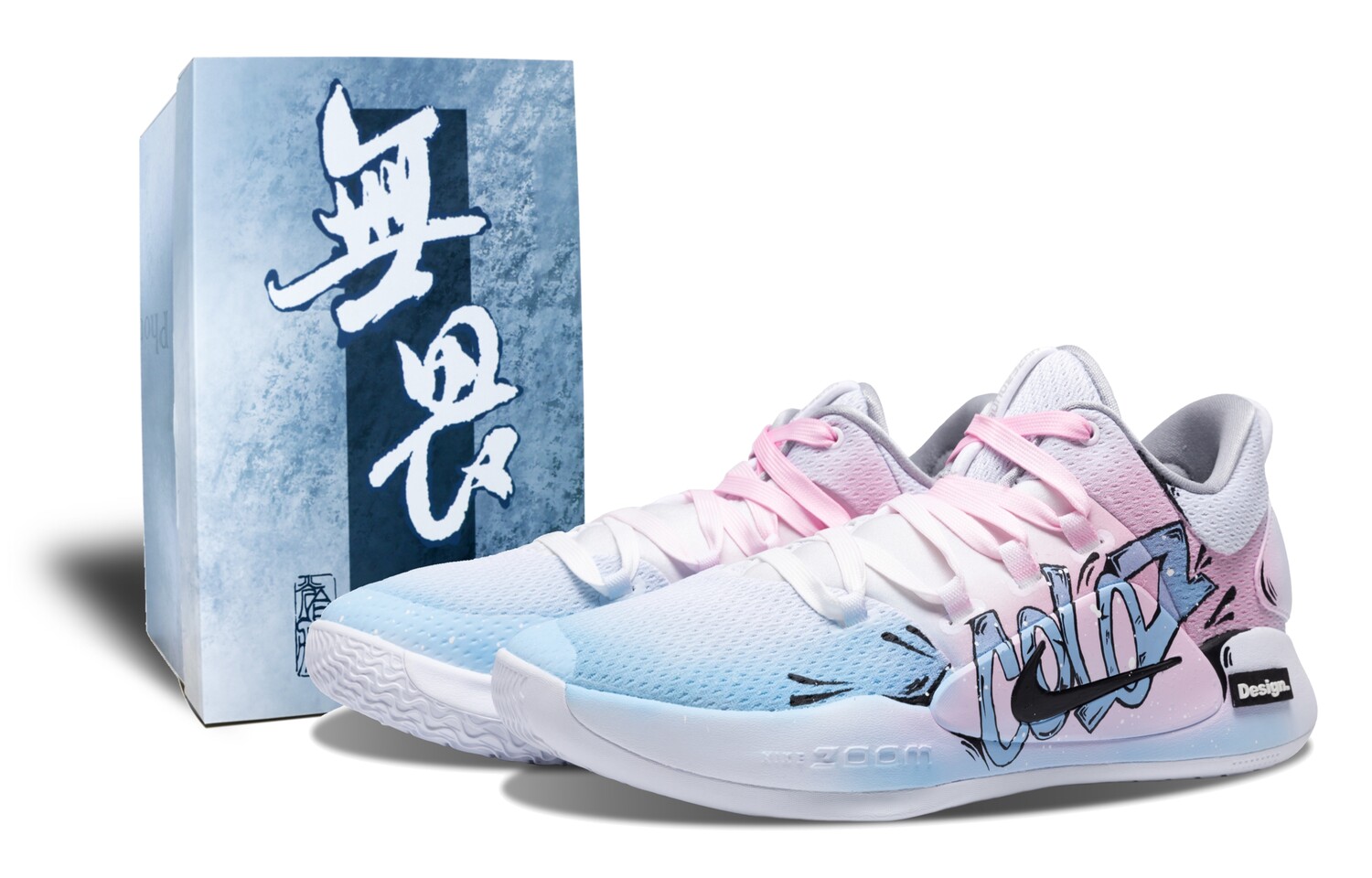 

Баскетбольные кроссовки Hyperdunk X Basketball Shoes Men Low-Top Blue-pink Gradient Nike