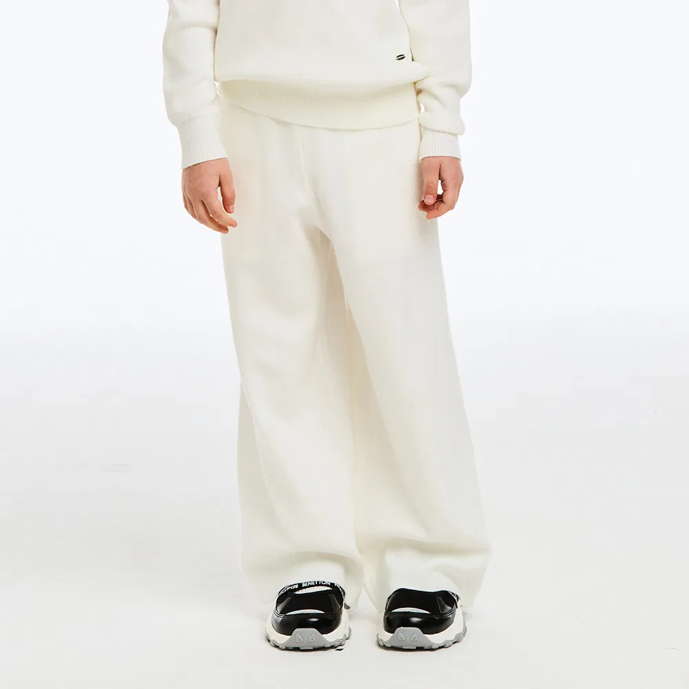Детские мягкие вязаные брюки айвори от Benetton Kids