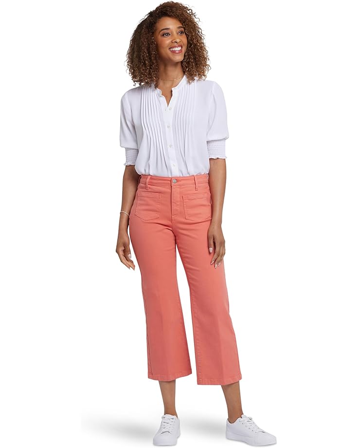 

Джинсы NYDJ Coco Relaxed Wide Leg Crop Jeans in Coral Haze, цвет Coral Haze