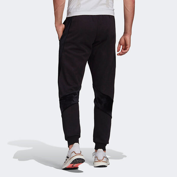 Спортивные штаны adidas Velvet Pant M Sports Training Splicing Bundle Feet Knit Long Pants Black, черный — фото 3