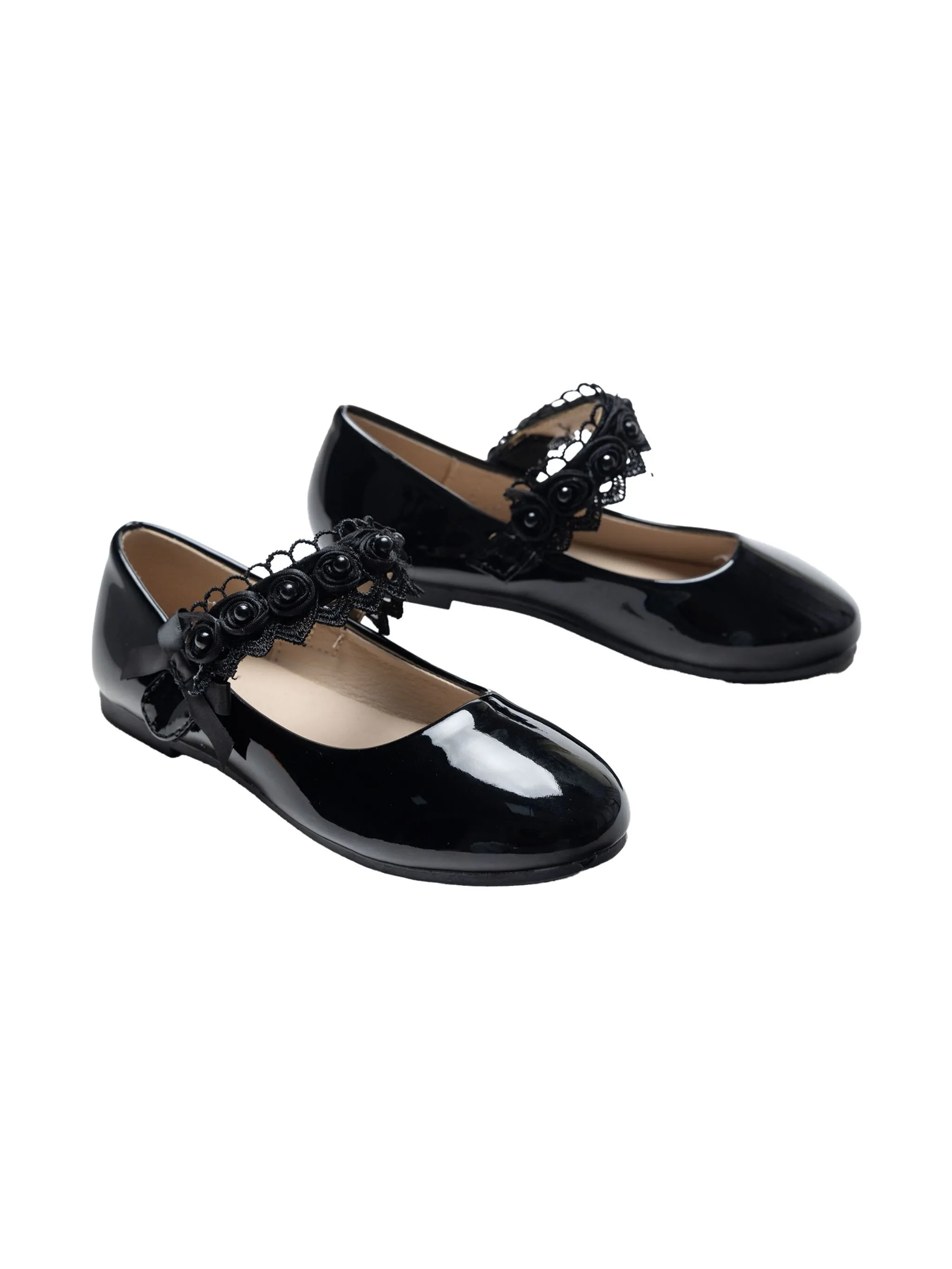 

Лакированные балетки с аппликацией Tulleen, черный