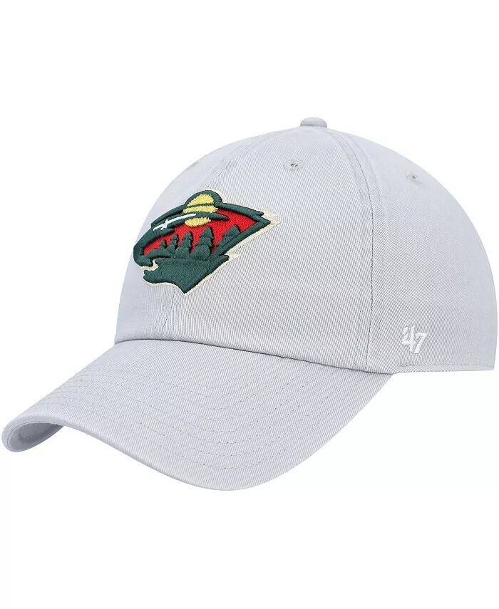 

Мужская серая регулируемая шапка Minnesota Wild Clean Up '47 Brand, серый