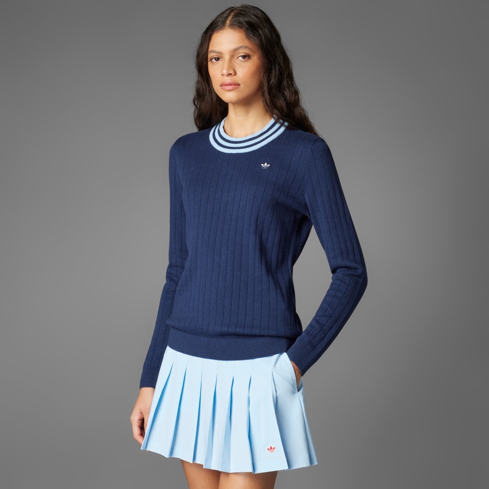 

Толстовка Adidas Originals Cashmere Knit Sweater, темный индиго