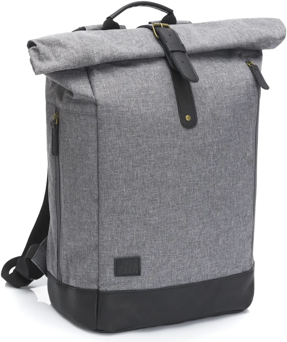 

Рюкзак Fillikid "Rolltop Berlin, серый/черный", включая пеленальный коврик, черный