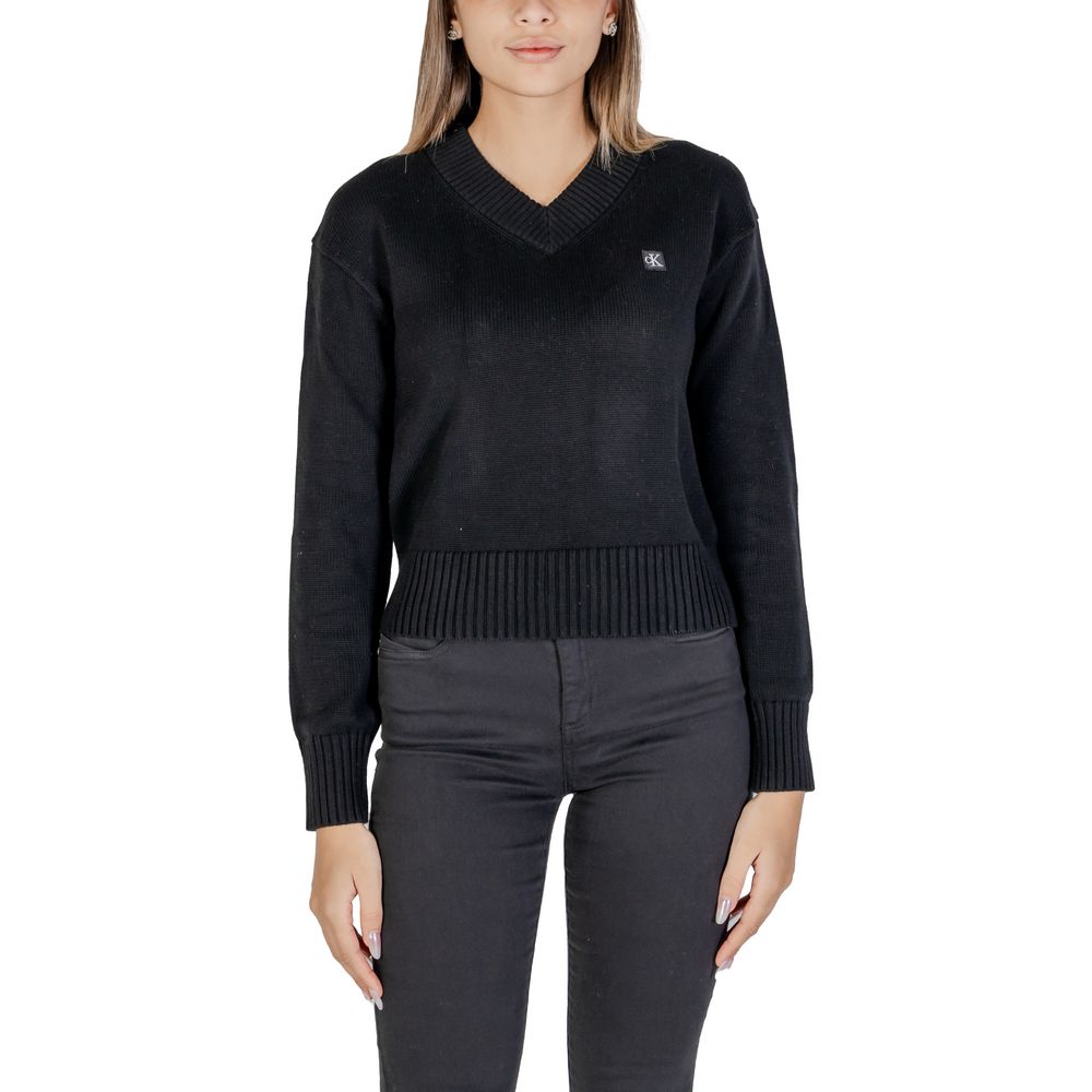 

Черный хлопковый свитер Calvin Klein Jeans