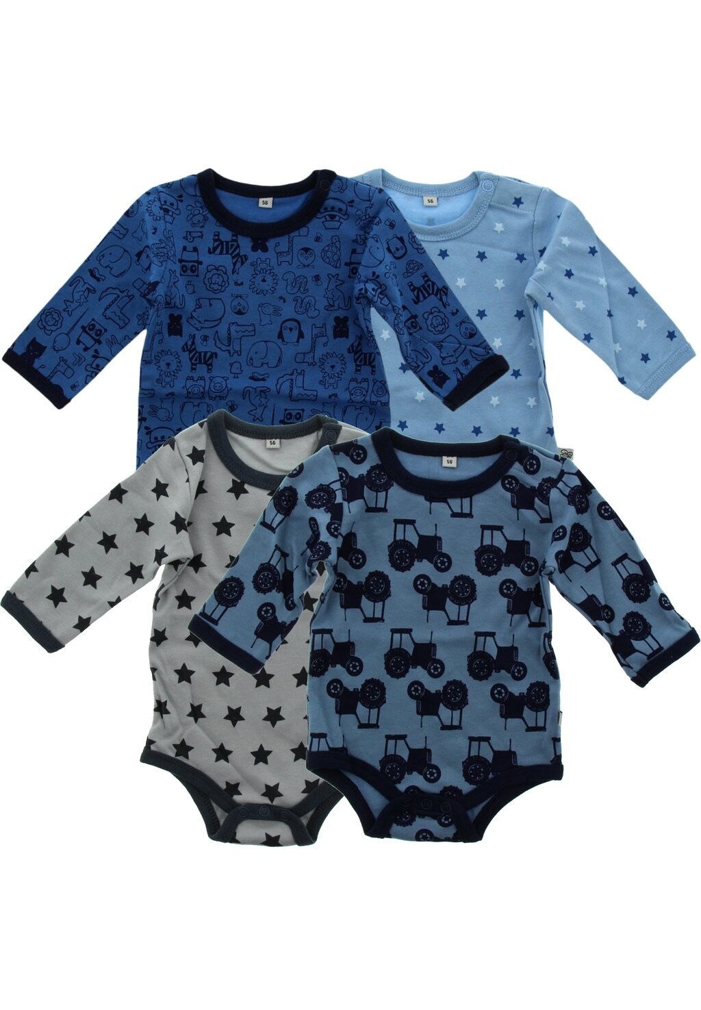

Боди 4-PACK UNISEX Pippi Made With Love, цвет blue