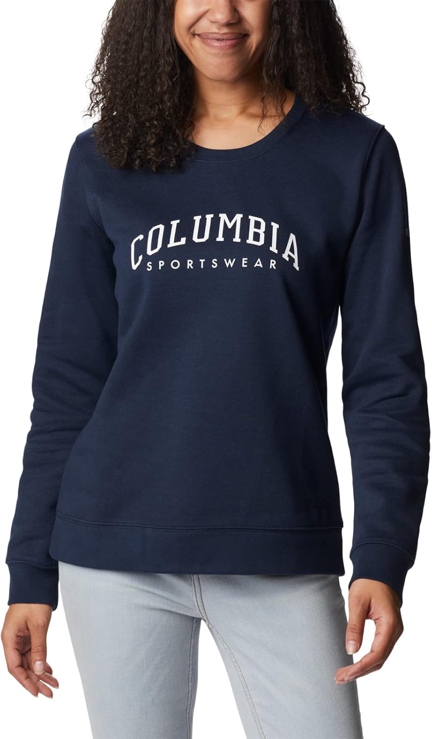 

Columbia женская толстовка Columbia Trek Graphic Crew, Collegiate Navy/Csc Collegiate