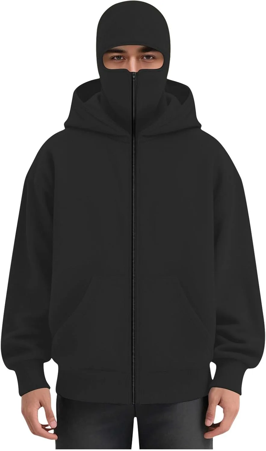 

Xiaojmake мужская балаклава худи Y2K мода двойной слой куртка с капюшоном осень-зима 2025