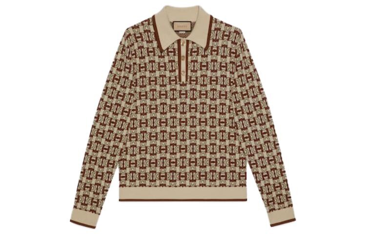 

Рубашка поло мужская цвета слоновой кости Gucci, слоновая кость