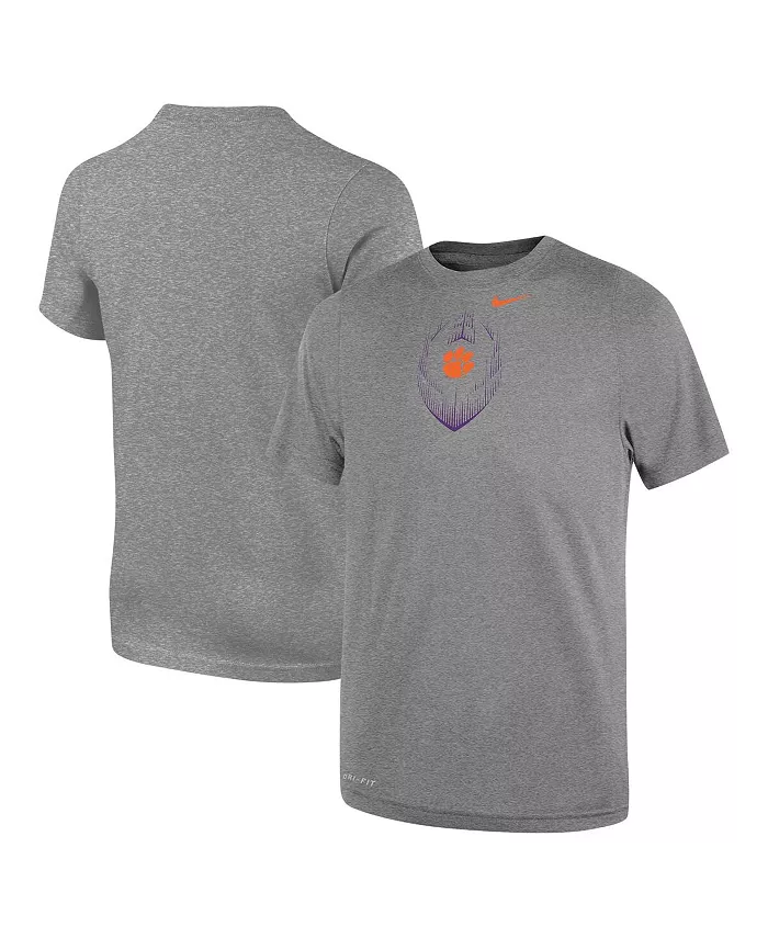 

Детская серая футболка Clemson Tigers Legend Football Performance Nike