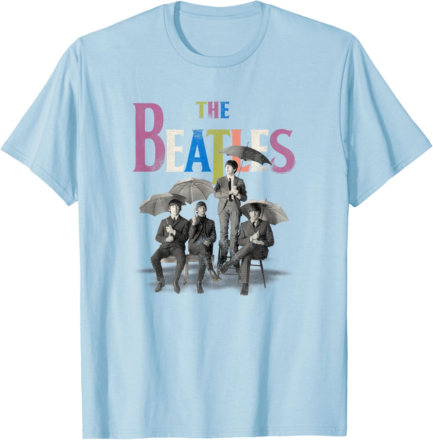 

Футболка The Beatles In The Rain, голубой