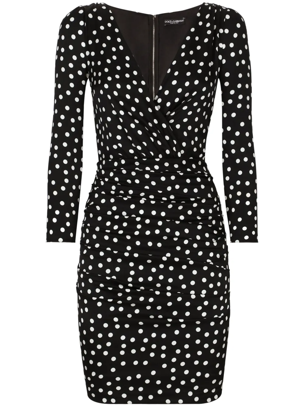 

Платье мини в горох DOLCE & GABBANA, черный