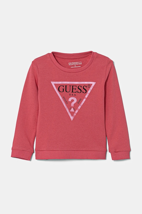 

Детская хлопковая толстовка Guess, розовый