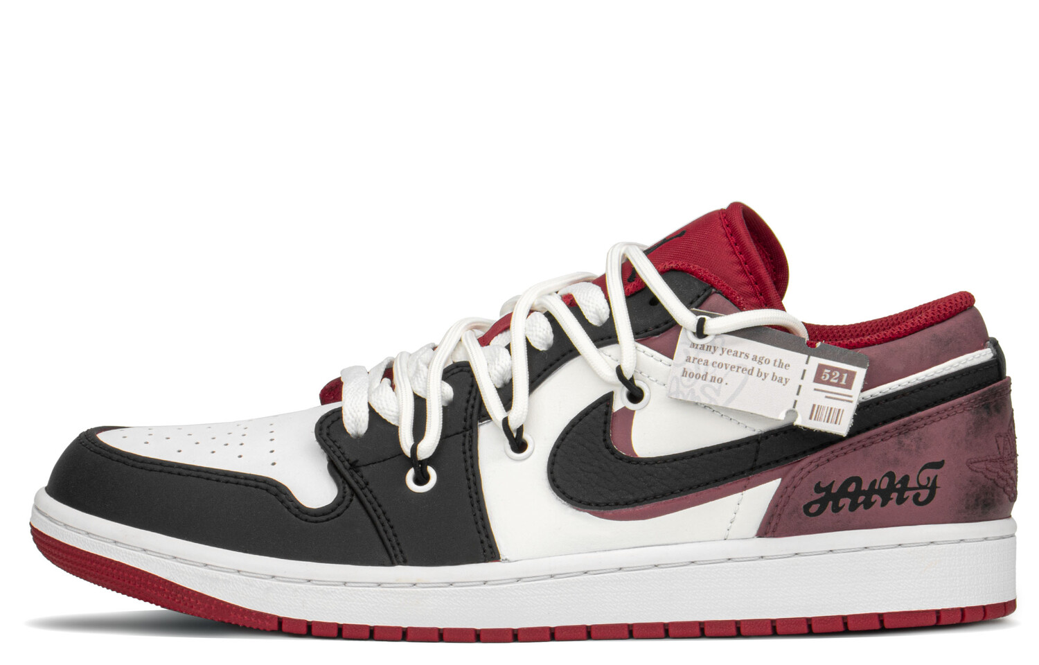 

Кроссовки Air JORDAN 1 Vintage Basketball Shoes Unisex Low-Top Red Black White