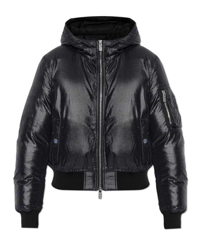

Пуховик с капюшоном Burberry, черный