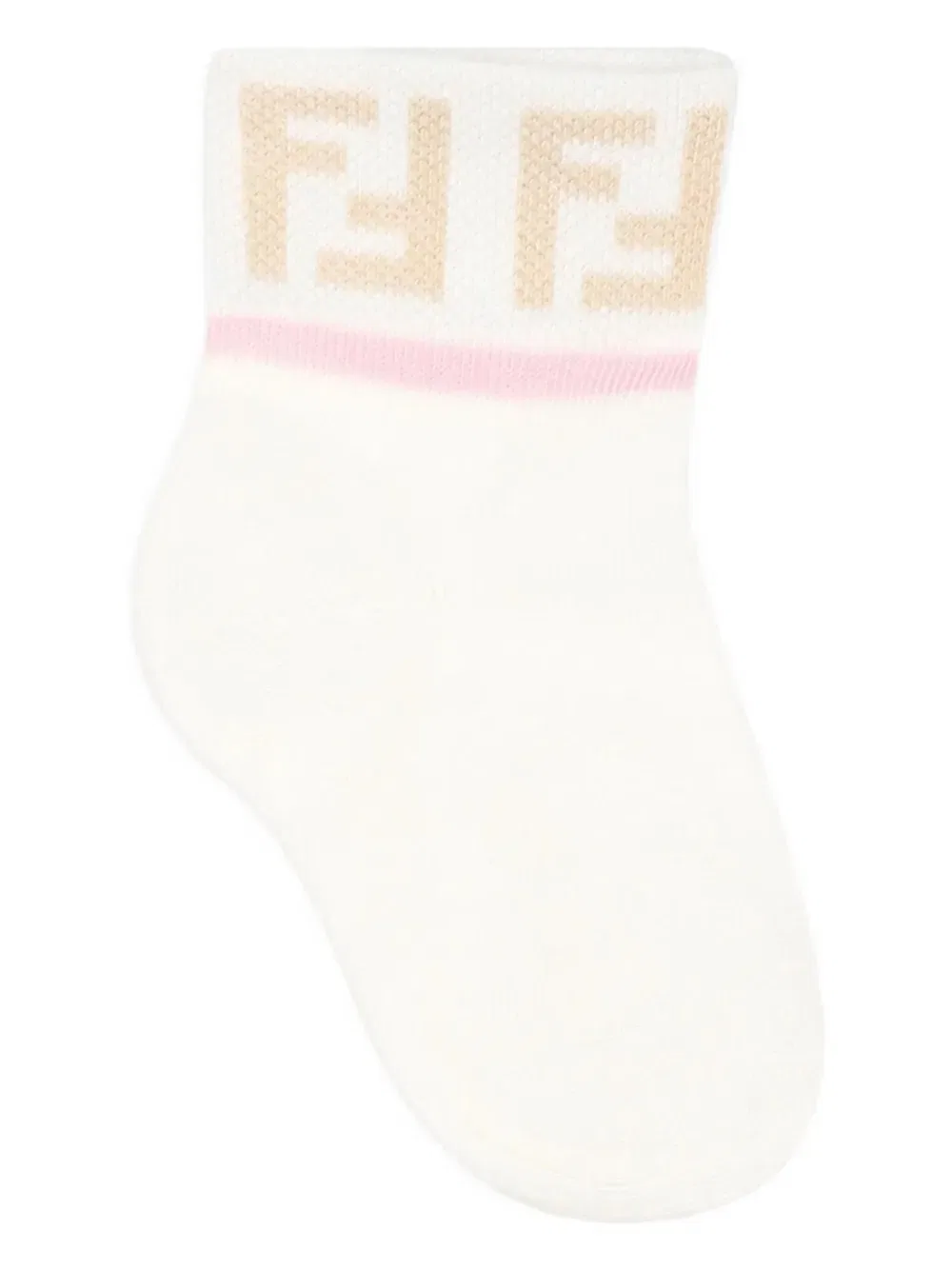 Носки с логотипом (комплект из пяти штук) Fendi Kids, розовый — фото 2