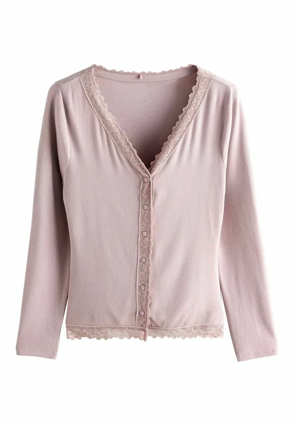 Кардиган прямого кроя с отделкой для нижнего слоя Next, Blush Pink