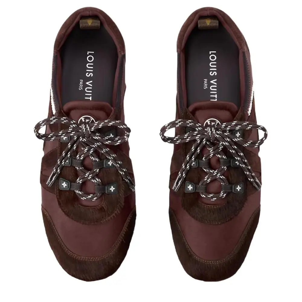 Кроссовки Sneakerina низкие повседневные женские burgundy LOUIS VUITTON, Burgundy — фото 4