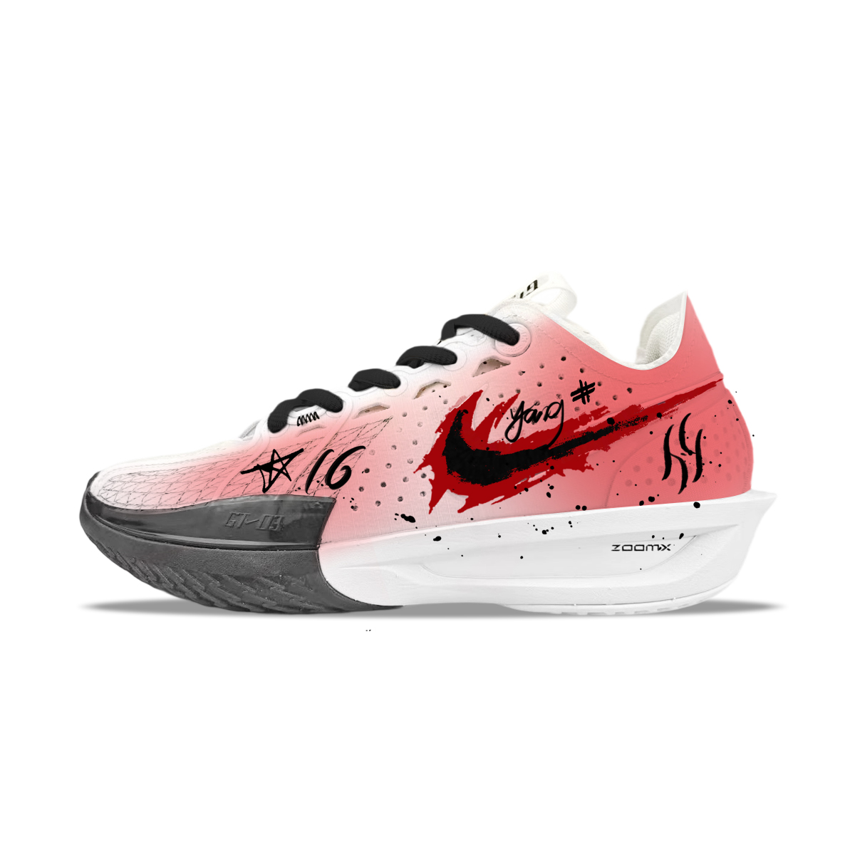 

Nike Эйр Зум Джи Ти Кат 3 ИП устойчивые к истиранию низкие баскетбольные кроссовки унисекс белый красный красный белый, цвет Red White