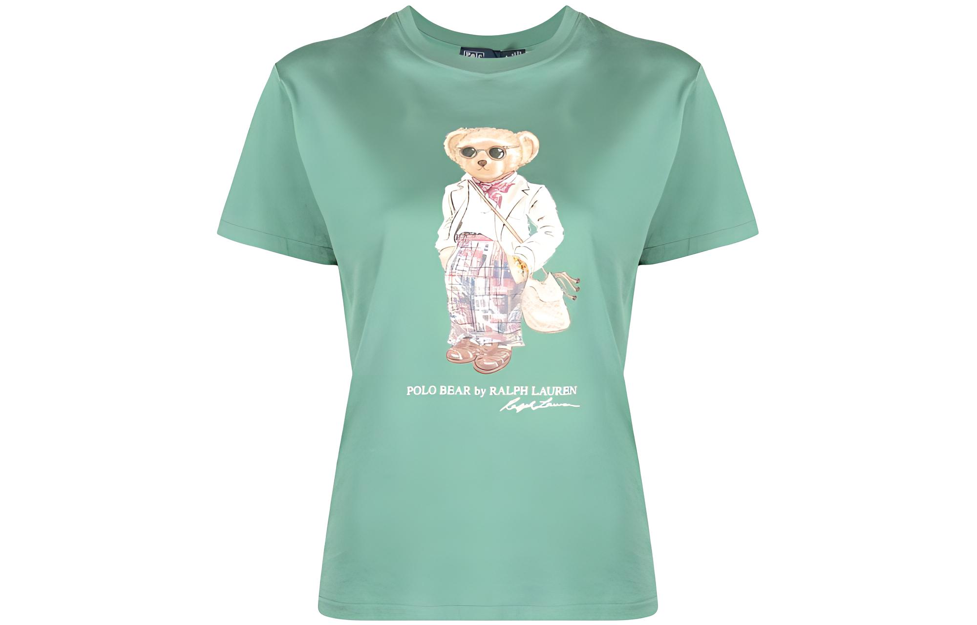 

Футболка поло весна-лето 2023 зеленая женская Regular Polo Ralph Lauren