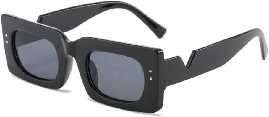 

Солнцезащитные очки в стиле ретро для женщин и мужчин, винтажные, с защитой от УФ-излучения UV400, для активного отдыха, черные, один размер HCPIHF, Black