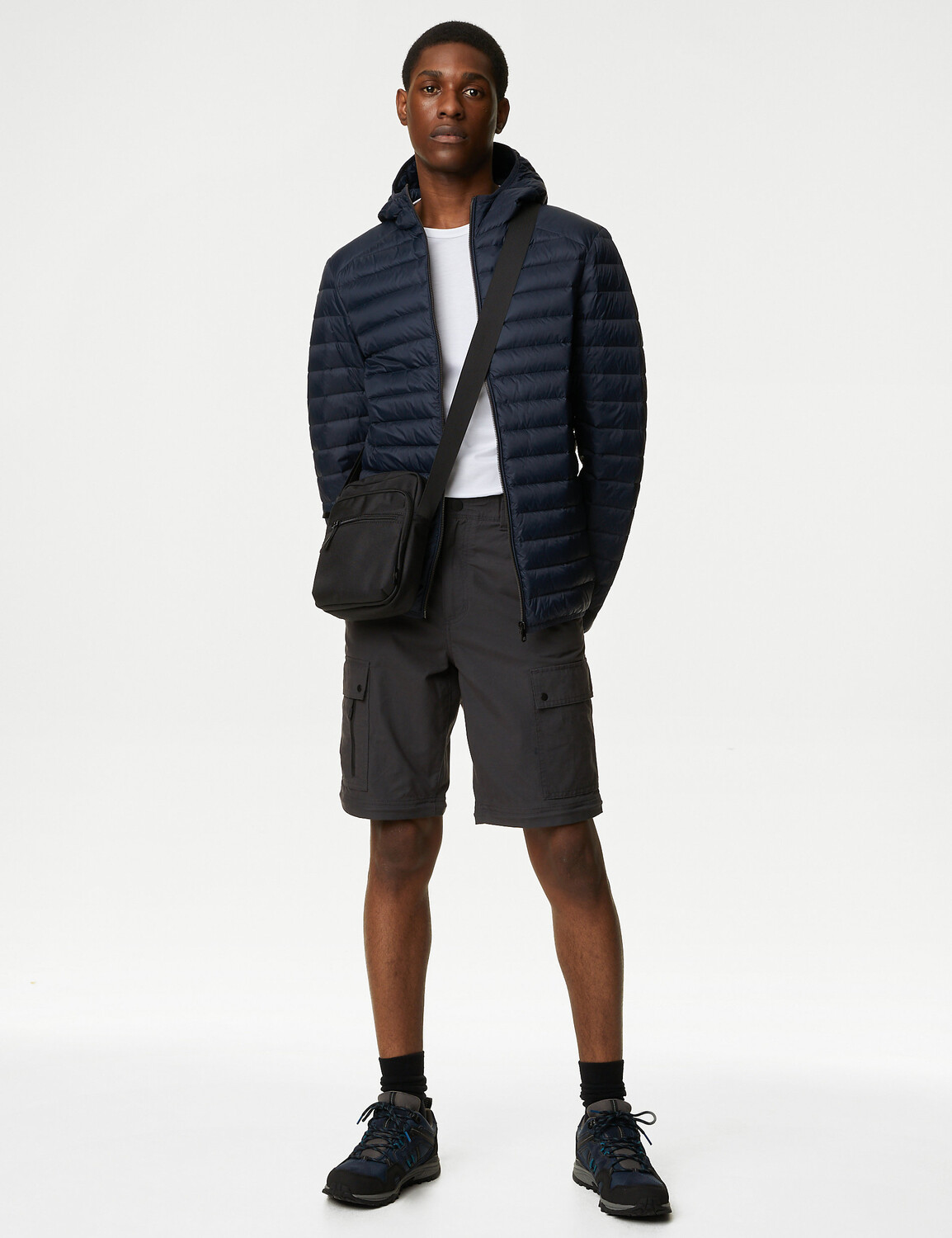 

Куртка из перьев и пуховика с Stormwear Marks & Spencer, темно-синий