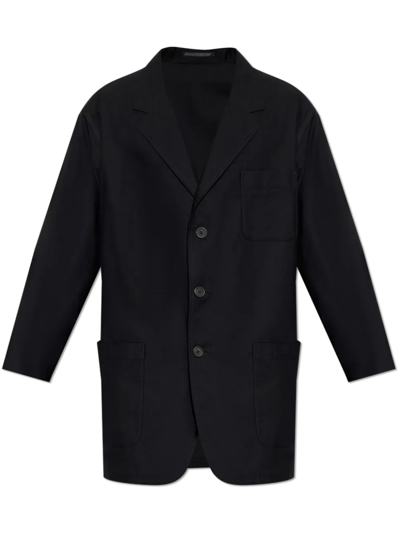 

Однобортный пиджак Yohji Yamamoto, черный