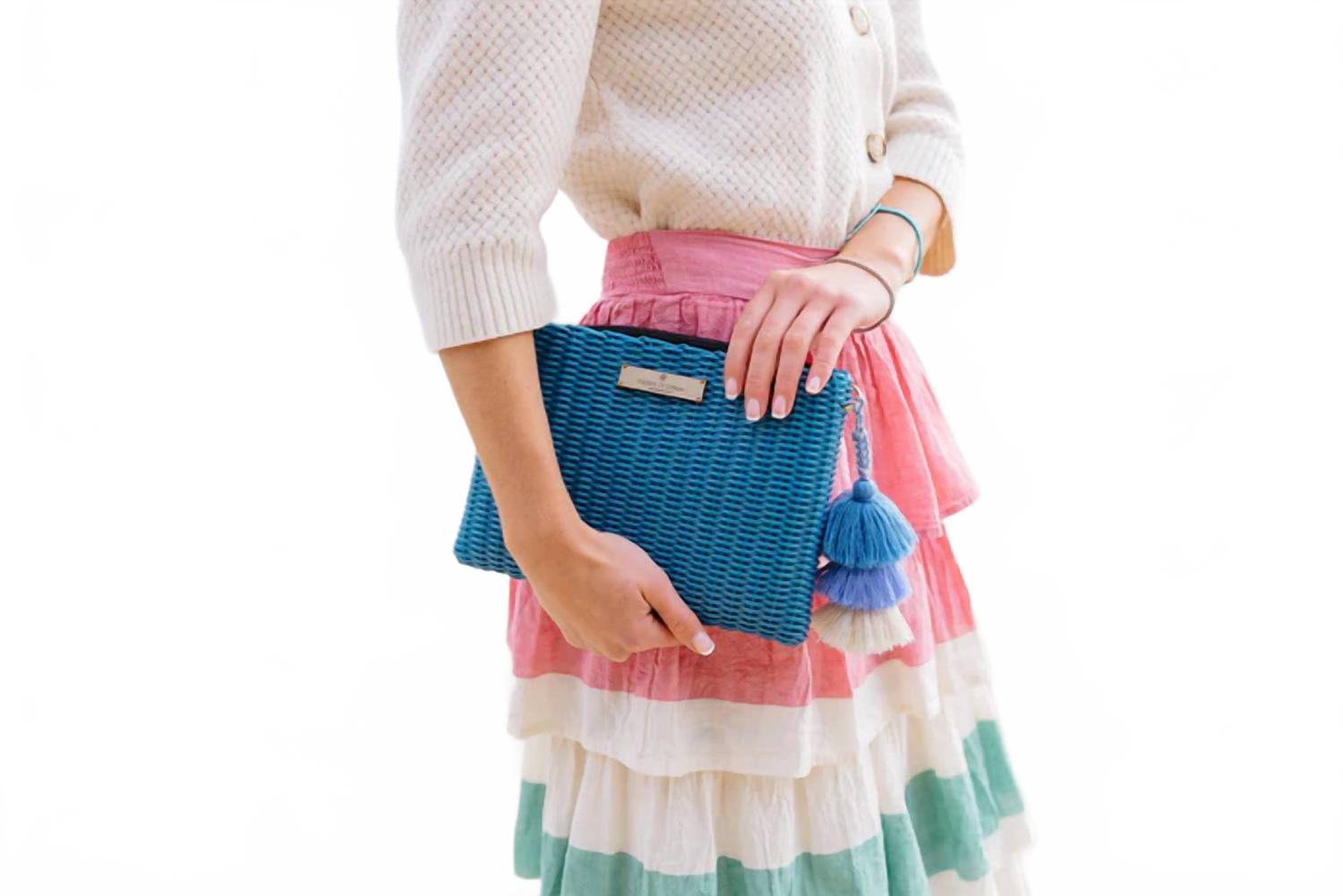 

Женская сумка-клатч Lemon Drop Citron большая в дениме Squeeze De Citron, Denim