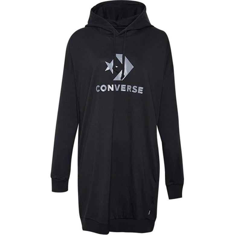 

Converse Оверсайз PO худи платье с длинным рукавом женское black