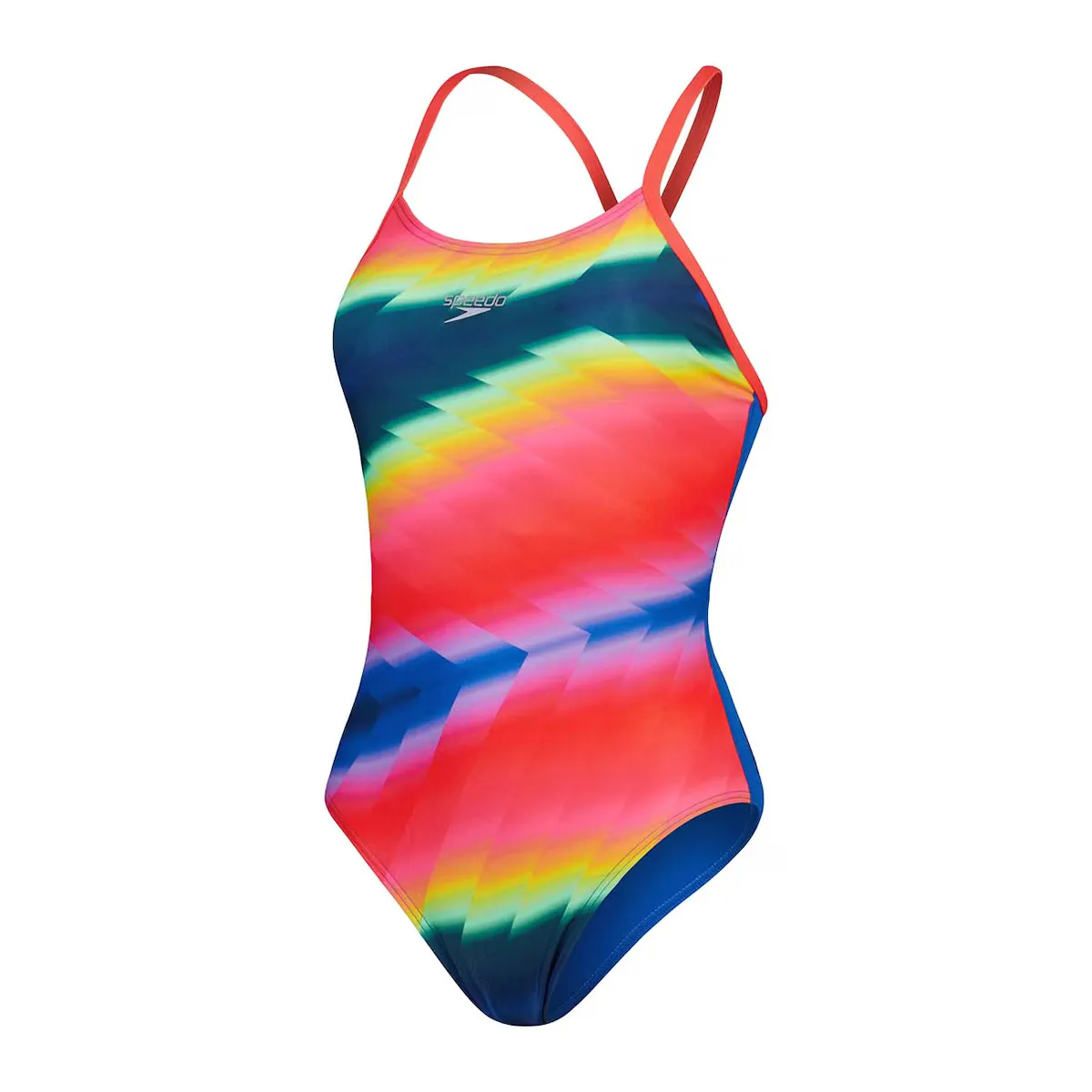 

Женский купальник Speedo Allover Fixed Crossback, синий