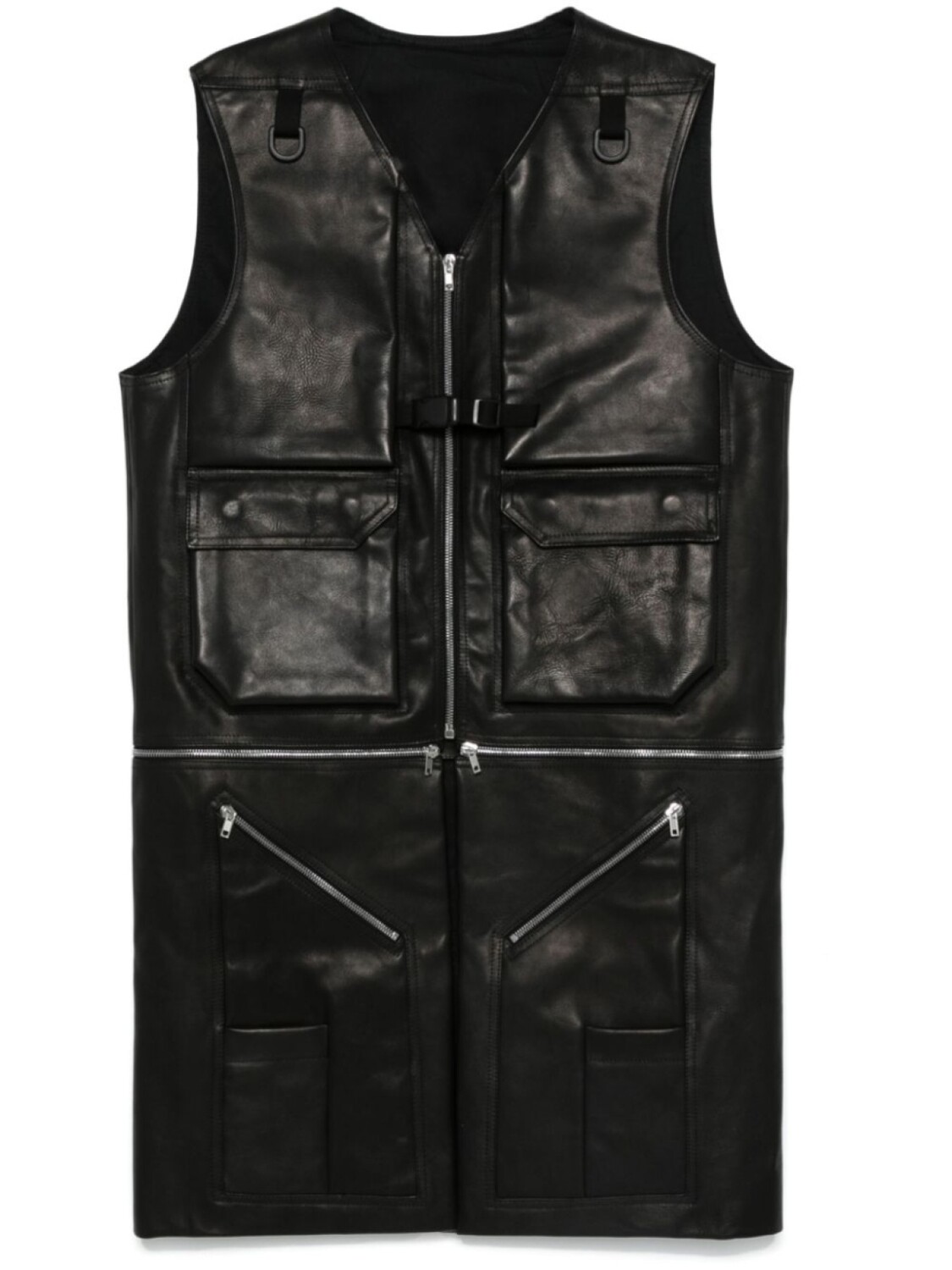 

Rick Owens кожаный жилет Utility, черный
