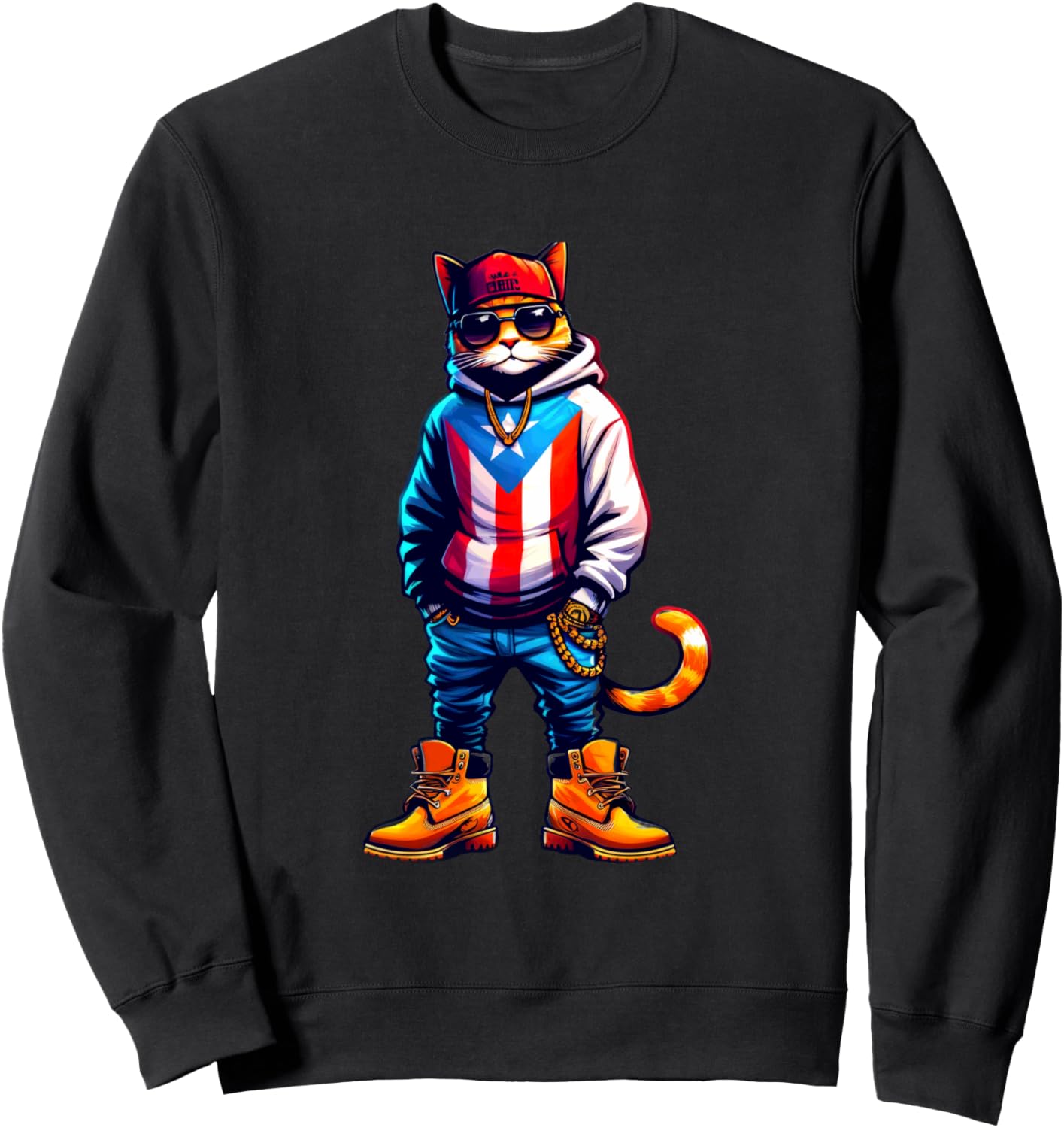 

Толстовка с изображением оранжевого кота и пуэрториканского флага в стиле Boricua Llego El Boricua, Оранжевый, Толстовка с изображением оранжевого кота и пуэрториканского флага в стиле Boricua Llego El Boricua