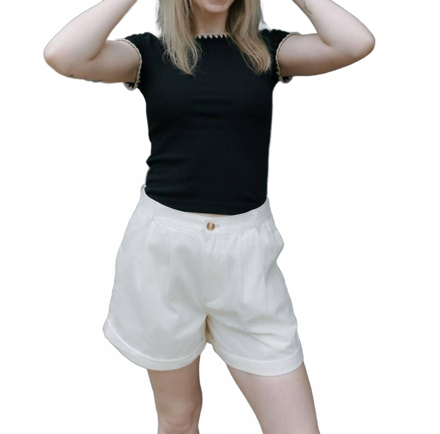 

Шорты Harleigh с высокой талией кремового цвета By Together, кремовый