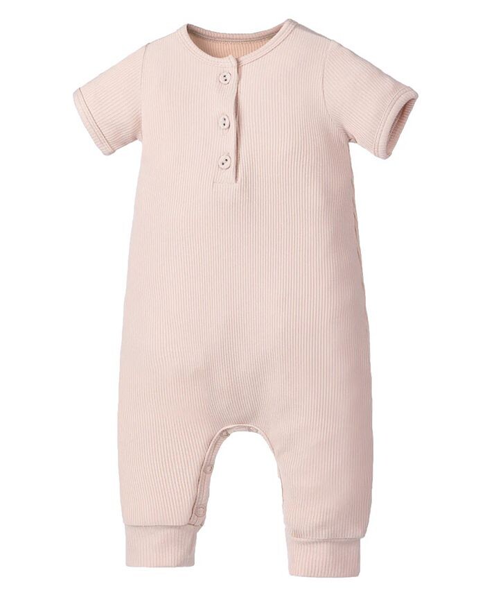 

Комбинезон Henley из вискозы из бамбука в рубчик для маленьких мальчиков Earth Baby Outfitters, коричневый/бежевый, Белый, Комбинезон Henley из вискозы из бамбука в рубчик для маленьких мальчиков Earth Baby Outfitters, коричневый/бежевый