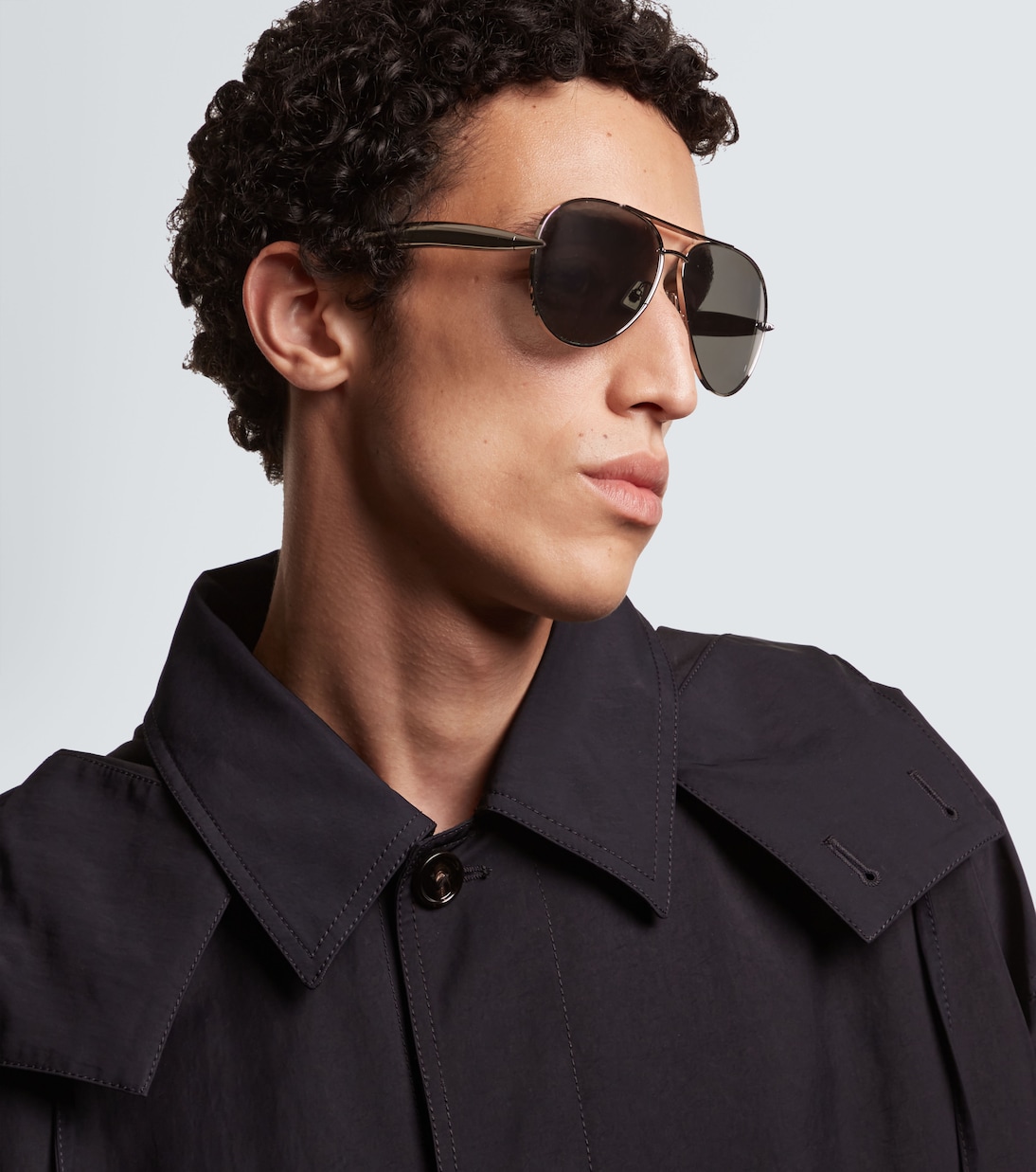 Солнцезащитные очки Sardine Aviator Bottega Veneta, серебряный — фото 2