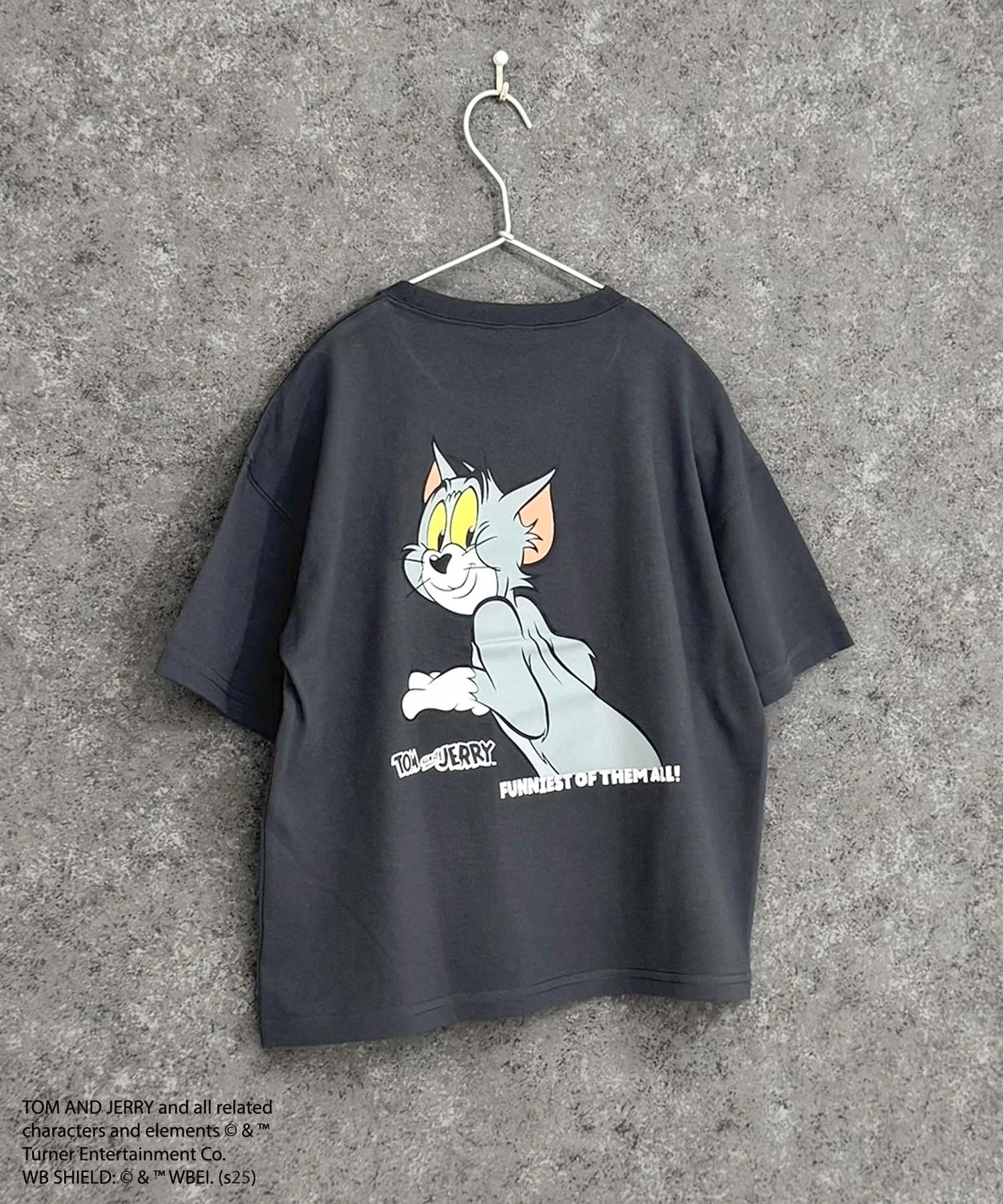 Детская футболка TOM&JERRY с принтом на спине серая