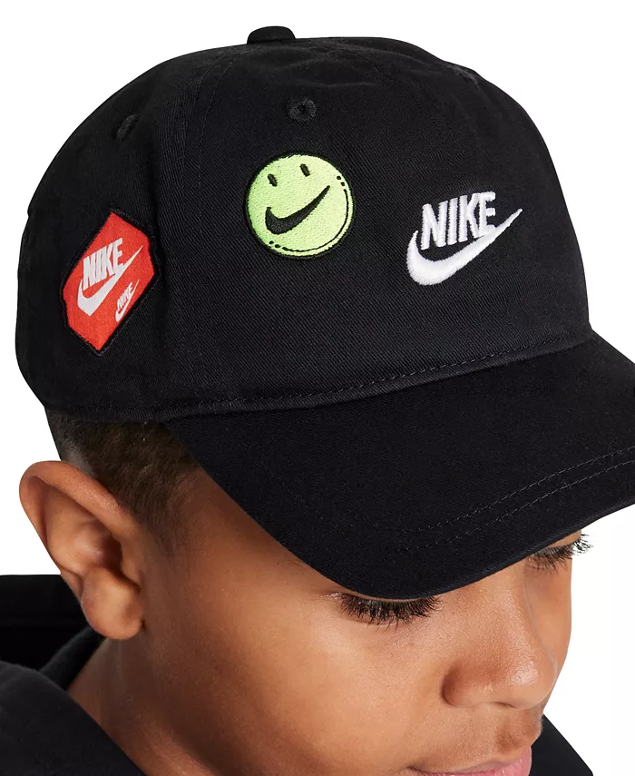 

Детская хлопковая кепка Little Kids Cotton Patch Toss Club Hat Nike, черный