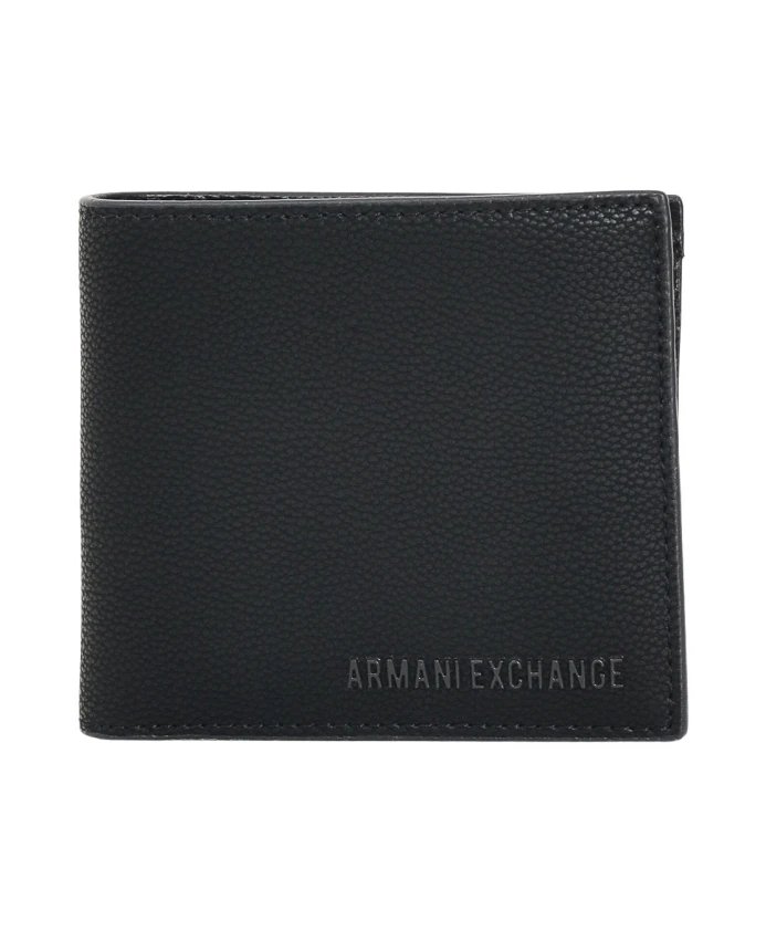 

Мужской черный кошелек, стильный дизайн. Armani Exchange, синий