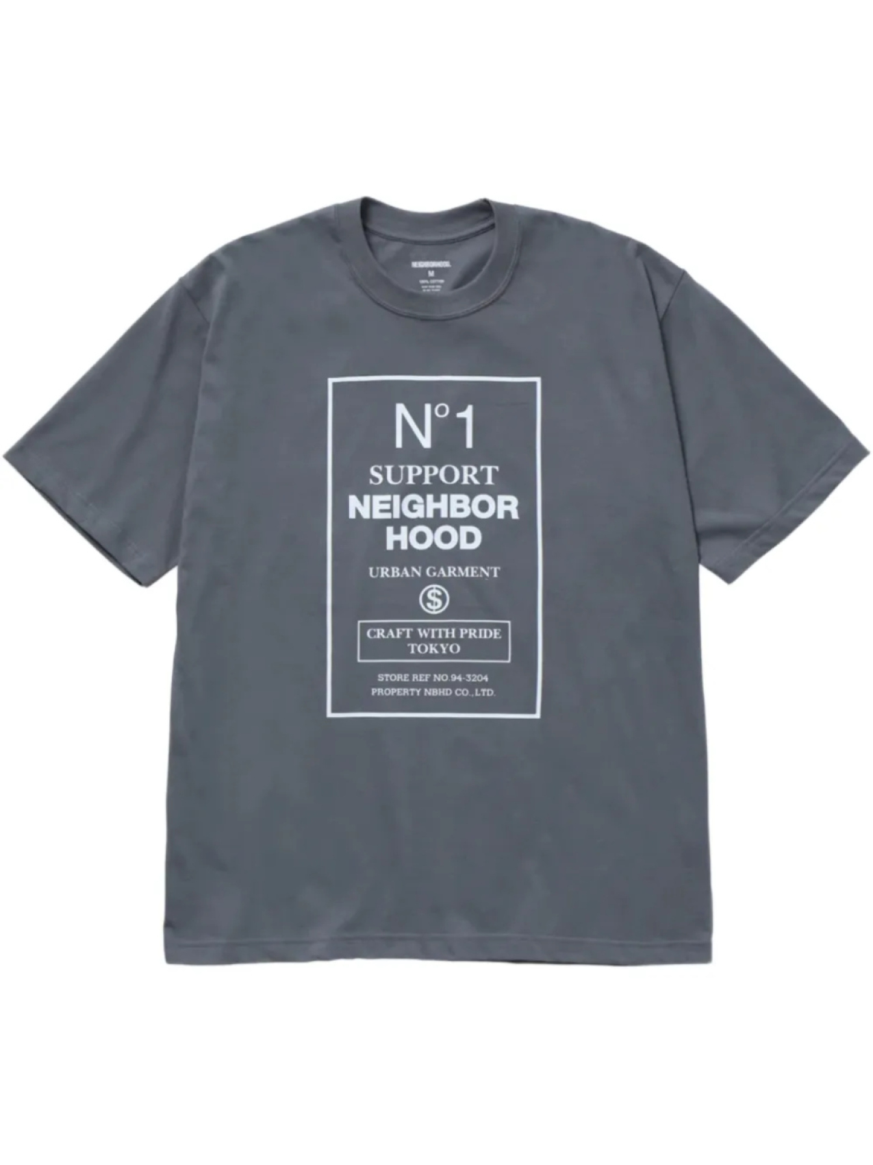 

Футболка с надписью Neighborhood, серый