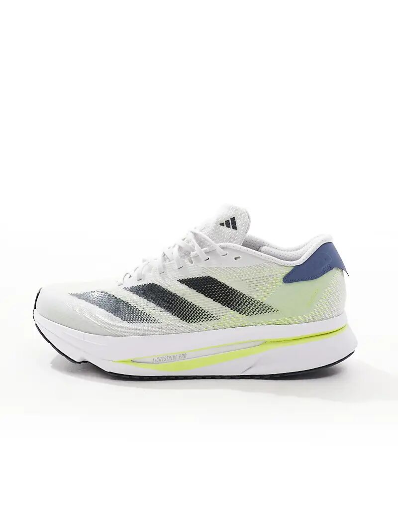 Кроссовки adidas Running Adizero SL2 белого цвета с желтым adidas performance — фото 2