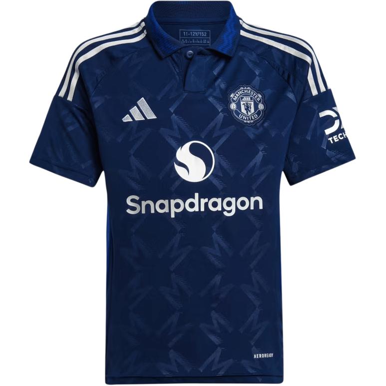 Детская футболка Manchester United SS24 Полуночный индиго Подростковая Adidas — фото 2