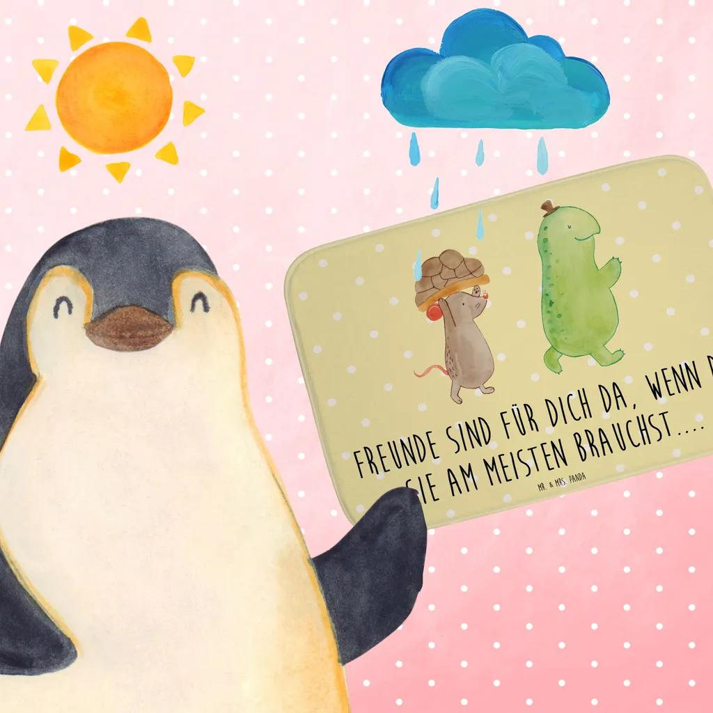 

Коврик для ванной Mr. & Mrs. Panda, желтый