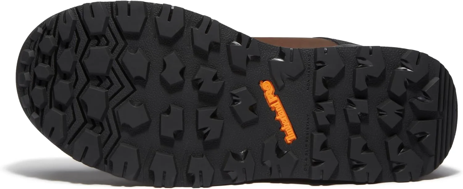 Мужские ботинки Timberland PRO Boondock Ultralight среднего коричневого цвета с композитным носком, водонепроницаемые и стойкие к скольжению, коричневый — фото 3