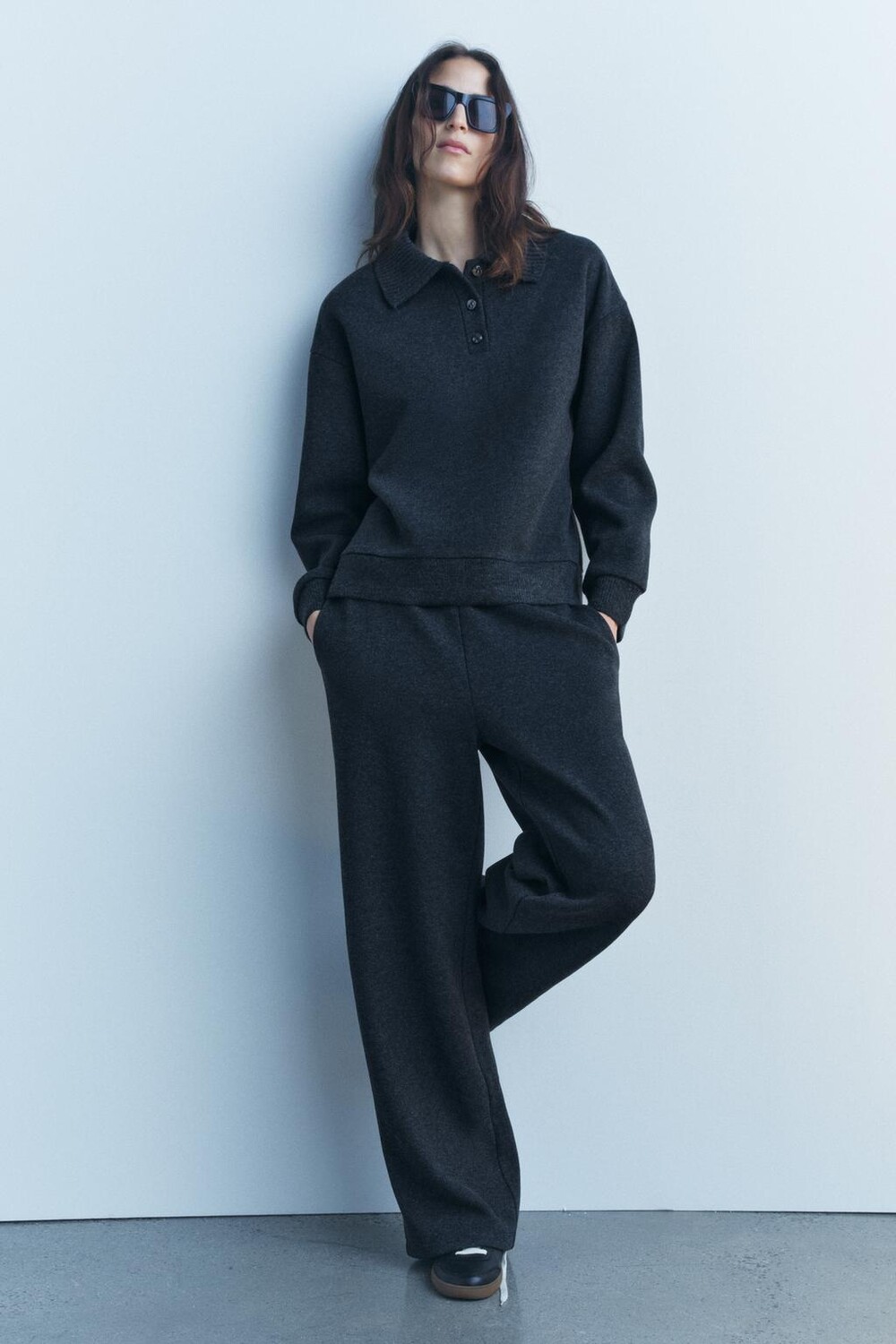 

Мягкие брюки ZARA, серый мергель